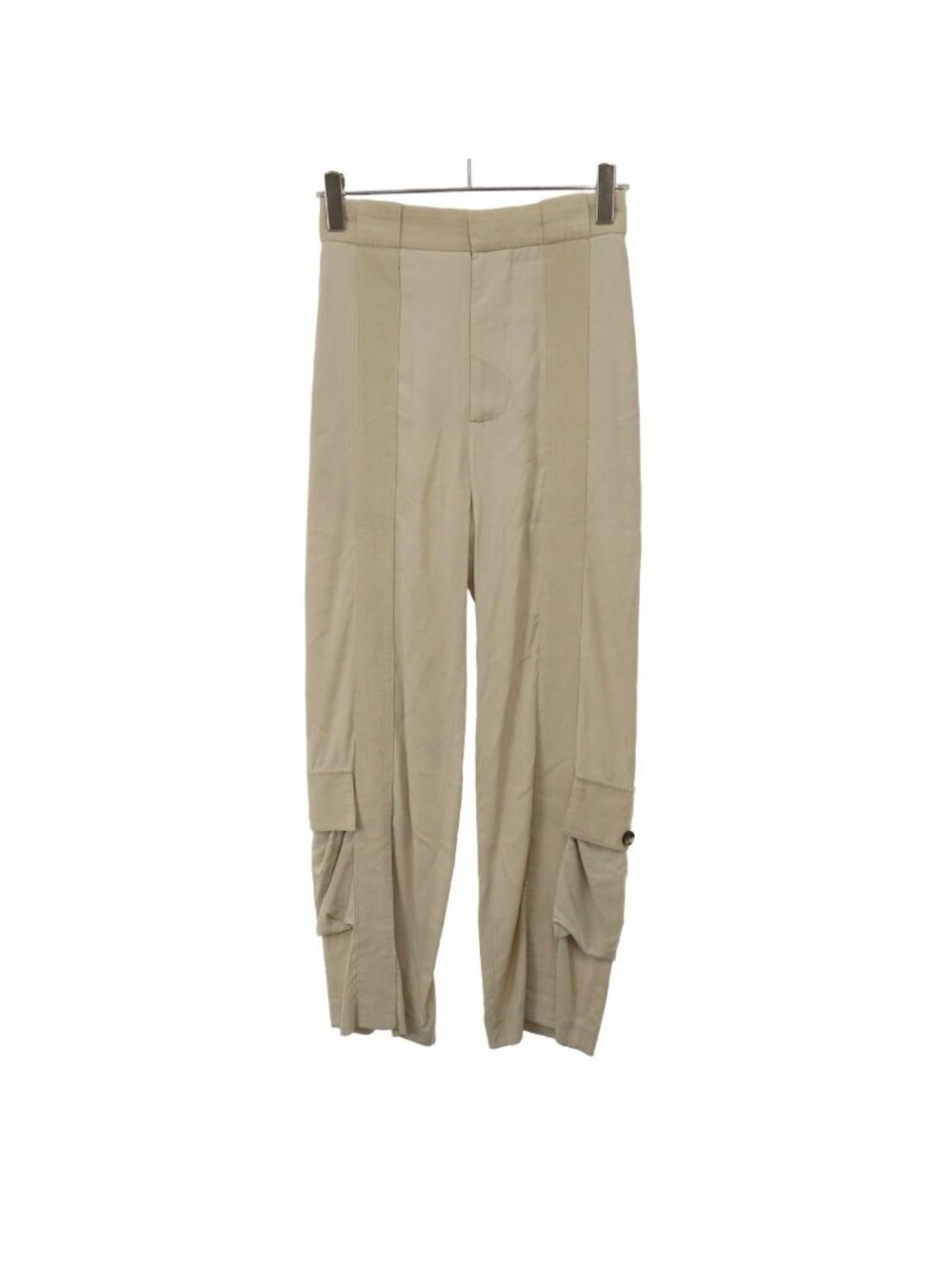 Bottega Veneta Corduroy Panel Accent Trousers Pants Beige 34